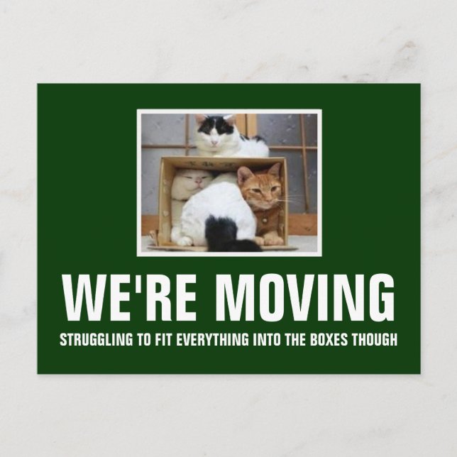 We're moving announcement postcard (Front)
