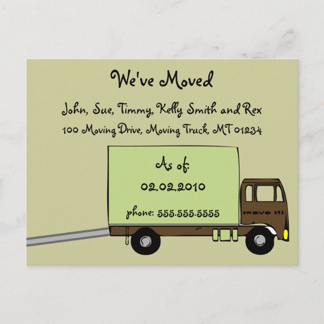 We're Moving Announcement Postcards (Front)