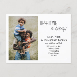 We're Moving Family Photo Announcement Postcard