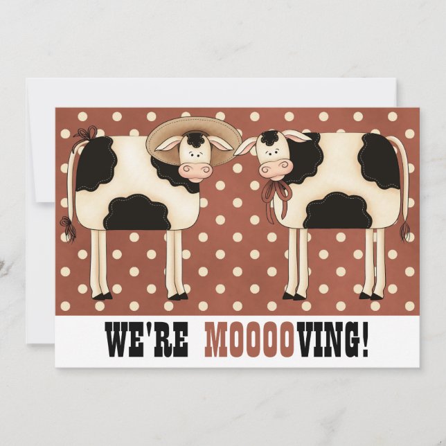 We're Moving! Funny Country Cows Housewarming Invitation (Front)