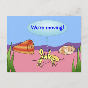 We're Moving Hermit Crab Change of Address Cards