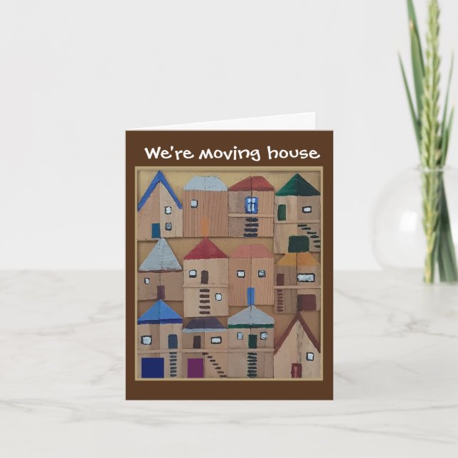 We're moving house card (Front)