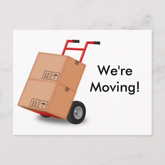 "We're Moving" new address announcement Postcard (Front)