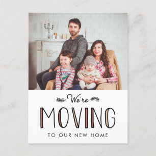 We're Moving   New Address Announcement Postcard