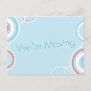 We're Moving - Pink & Blue Announcement Postcard