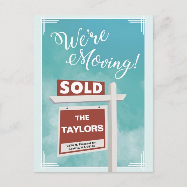 We're Moving Relocation Announcement Postcard (Front)