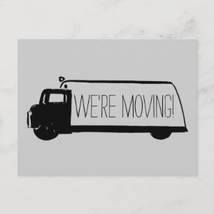 We're Moving Retro Moving Van Announcement Postcard