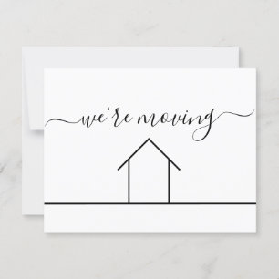 We're Moving Simple Modern Change of Address Card