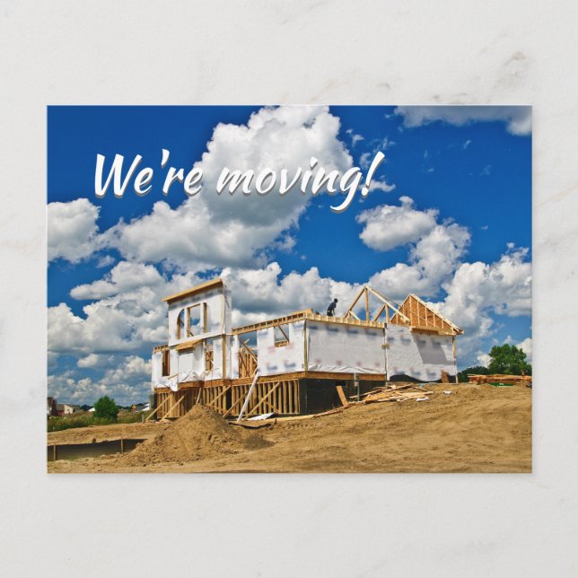 We're moving to a new house! Family or Business Announcement Postcard (Front)