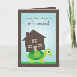 We're Moving - Turtle Mover Greeting Card