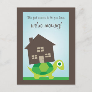 We're Moving - Turtle Mover Postcard