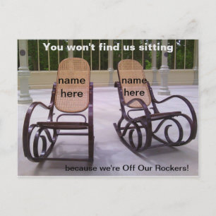 We're Off Our Rockers Postcard