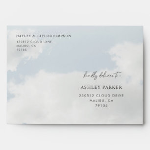 WE're On Cloud 9 Baby Shower Address Envelope