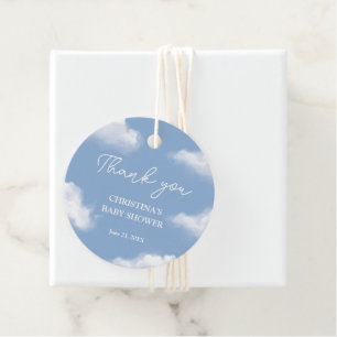 We're on Cloud 9 Baby Shower Thank You Favour Tags
