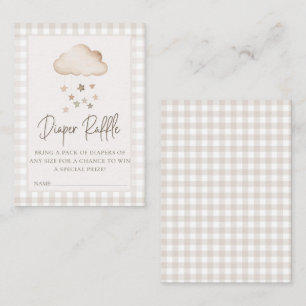 We're on Cloud 9 Gender Neutral Diaper Raffle  Enclosure Card