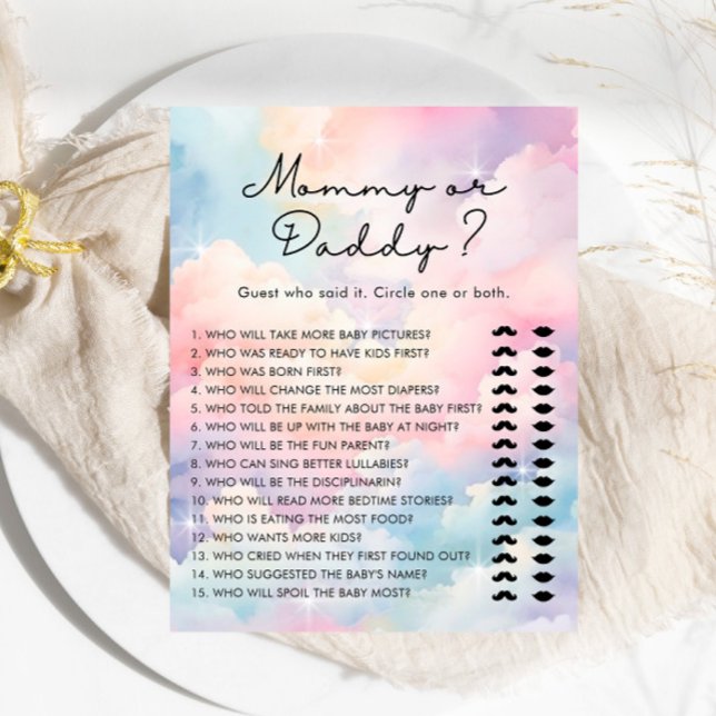 We're On Cloud 9 Mummy or Daddy Baby Shower (Creator Uploaded)