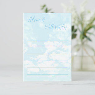 We're On Cloud Nine Baby Shower Advice Card