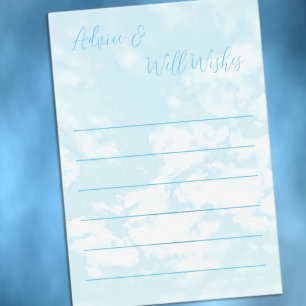 We're On Cloud Nine Baby Shower Advice Card