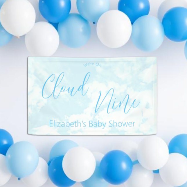 We're On Cloud Nine Baby Shower Banner (Creator Uploaded)