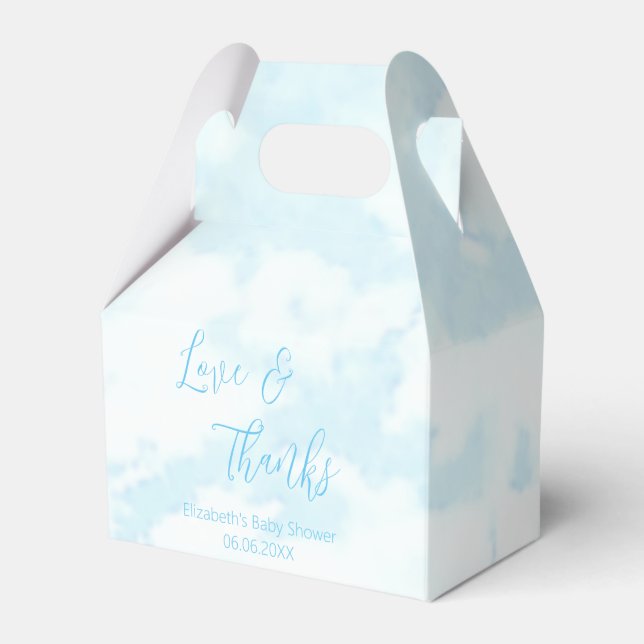We're On Cloud Nine Baby Shower Favour Box (Front Side)