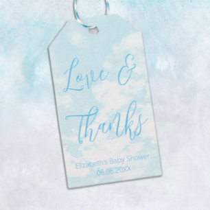 We're On Cloud Nine Baby Shower Gift Tags