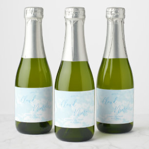 We're On Cloud Nine Baby Shower Sparkling Wine Label