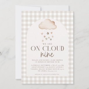 We're on Cloud Nine Gender Neutral Baby Shower Invitation
