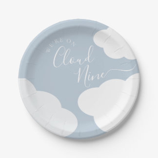 We're On Cloud Nine Paper Plate