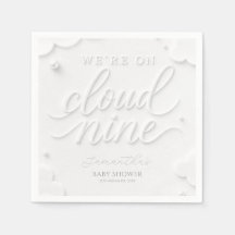 We're on Cloud Nine White Clouds Baby Shower