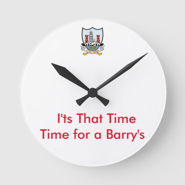 Were on Cork Time-Time for a Cuppa. Round Clock (Front)