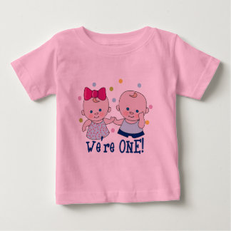 We're One Boy & Girl Birthday T-shirt