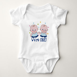 We're One Boys Birthday T-shirt Baby Bodysuit