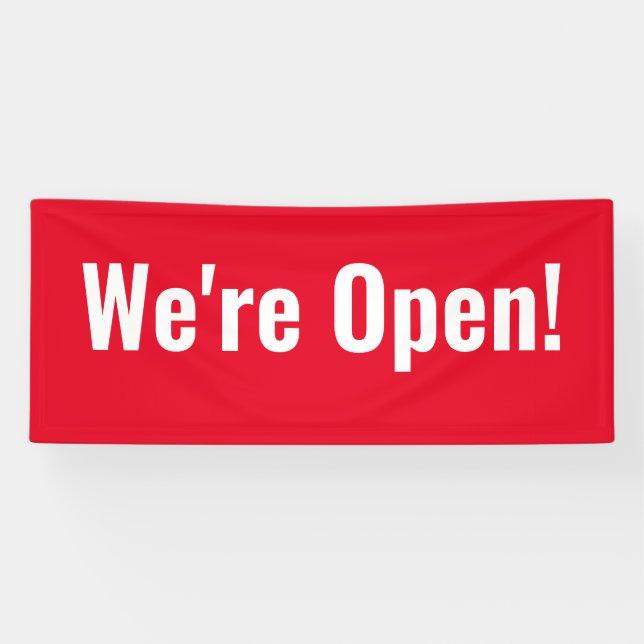 We're Open! Banner (Horizontal)