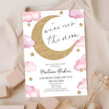 We're Over The Moon Boho Celestial Baby Shower