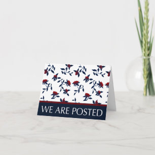 we're posted announcement : vintage floral