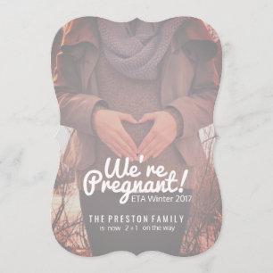 We're Pregnant Customised Pregnancy Announcement
