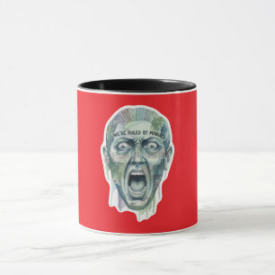 "We're Ruled by Maniacs" Watercolor Art Sticker Mug