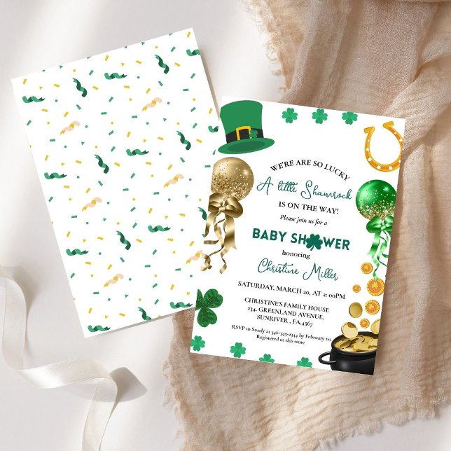 Were so Lucky St patrick's day Baby Shower  Invitation (Creator Uploaded)