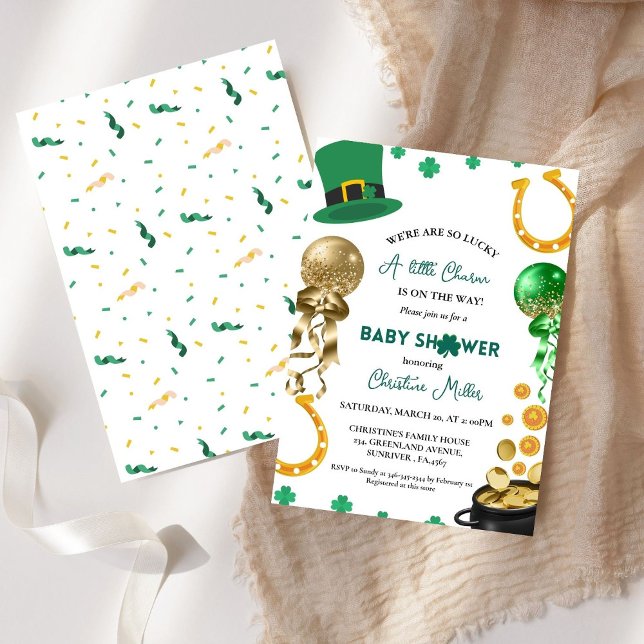 Were so Lucky St patrick's day Baby Shower  Invitation (Creator Uploaded)