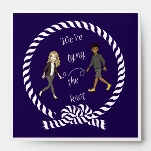 We're Tying The Knot Nautical Coloured Anime Envelope