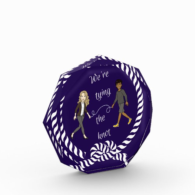 We're Tying The Knot Nautical Coloured Anime  Photo Block (Left)