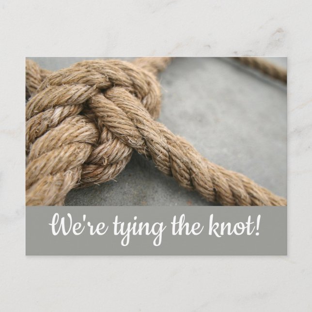 we're tying the knot postcards (Front)
