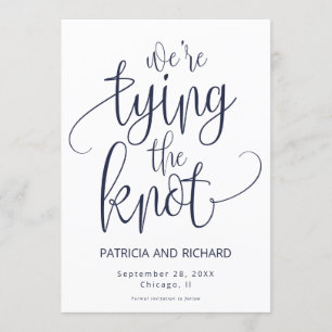 We're Tying The Knot Save The Date Non Photo Invitation