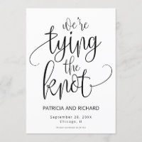 We're Tying The Knot Save The Date Non Photo