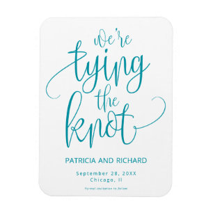 We're Tying The Knot Save The  Date Non Photo Magnet