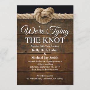 We're Tying The Knot Wedding Invitation
