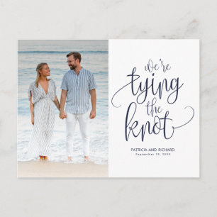 We're Tying The Knot Wedding Save The Date Photo Postcard