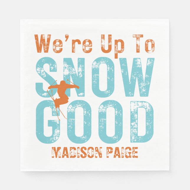 We're Up to Snow Good Bachelorette Napkin (Front)