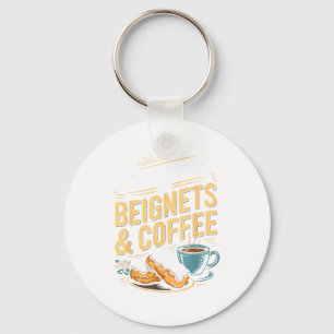 Wered By Beignets And Coffee Funny New Orleans Quo Key Ring