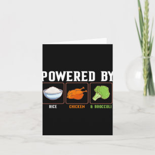 Wered By Rice Chicken And Broccoli Funny New Year Card